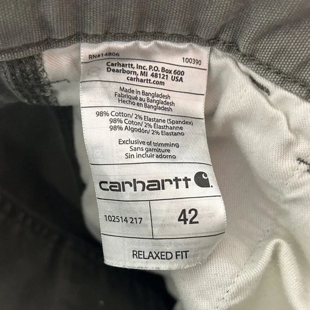 Carhartt Rugged Flex Relaxed Fit Canvas Work Shorts 42 Green Work Wear 102514217
